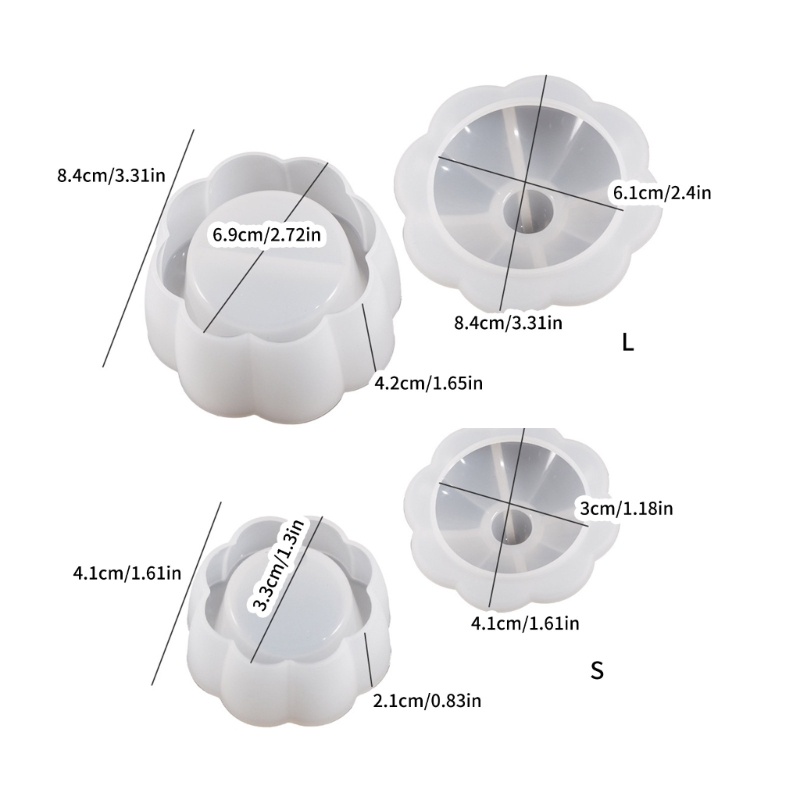 Khuôn Làm Đồ Thủ Công Hình Bông Hoa Bằng Nhựa resin Có Nắp