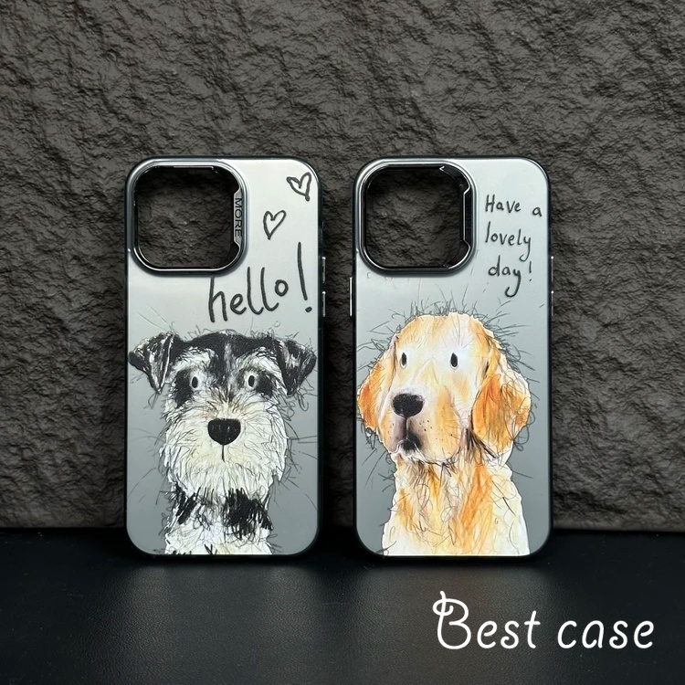 Ốp Điện Thoại Cứng In Hình Cún Hoạt Hình Cho iphone 15 14 13 12 11 pro max