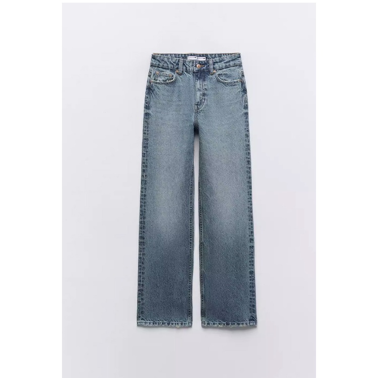 Zara Quần Jean Dài Lưng Cao Phối Túi Thời Trang Mùa Thu 230108222