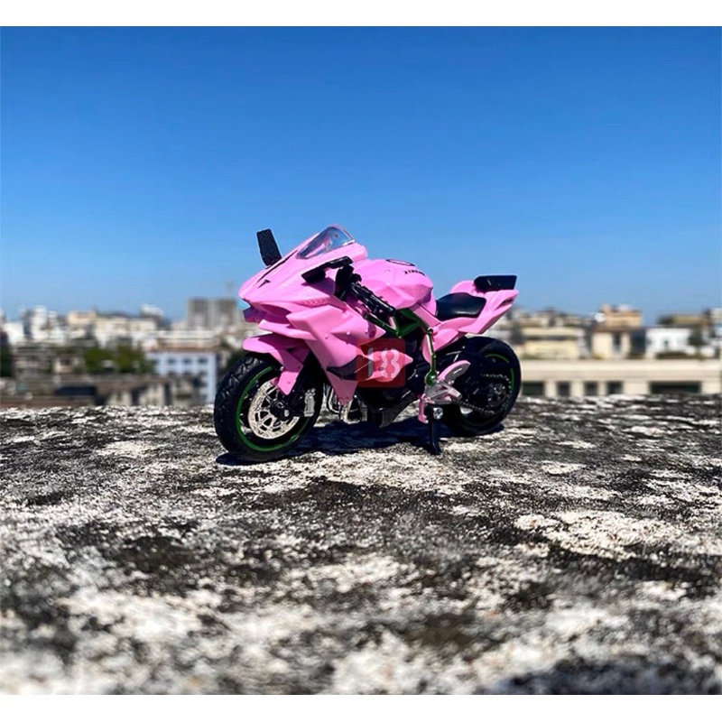 Mô Hình Xe Mô Tô Kawasaki H2R hợp kim tỉ lệ 1:18 tặng ô tô