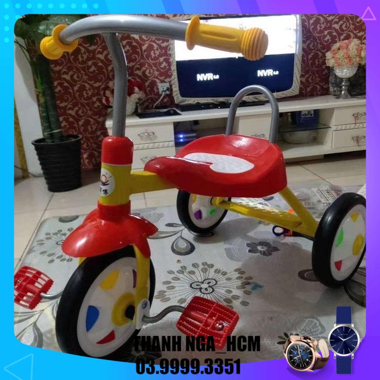Xe đạp 3 bánh có đèn có nhạc đa năng gấp gọn yên da cho bé