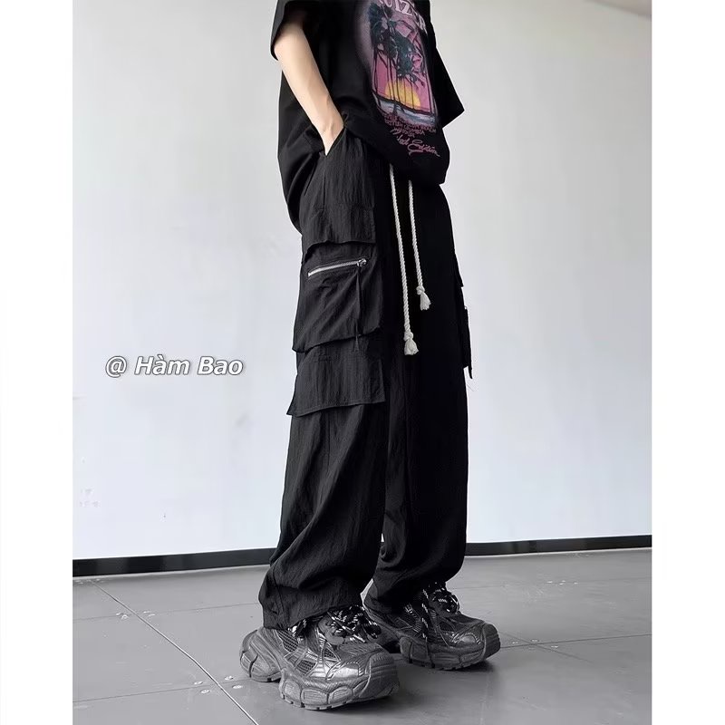 Quần Dài Nhiều Túi Phong Cách Hiphop Thời Trang Cho Nam Nữ