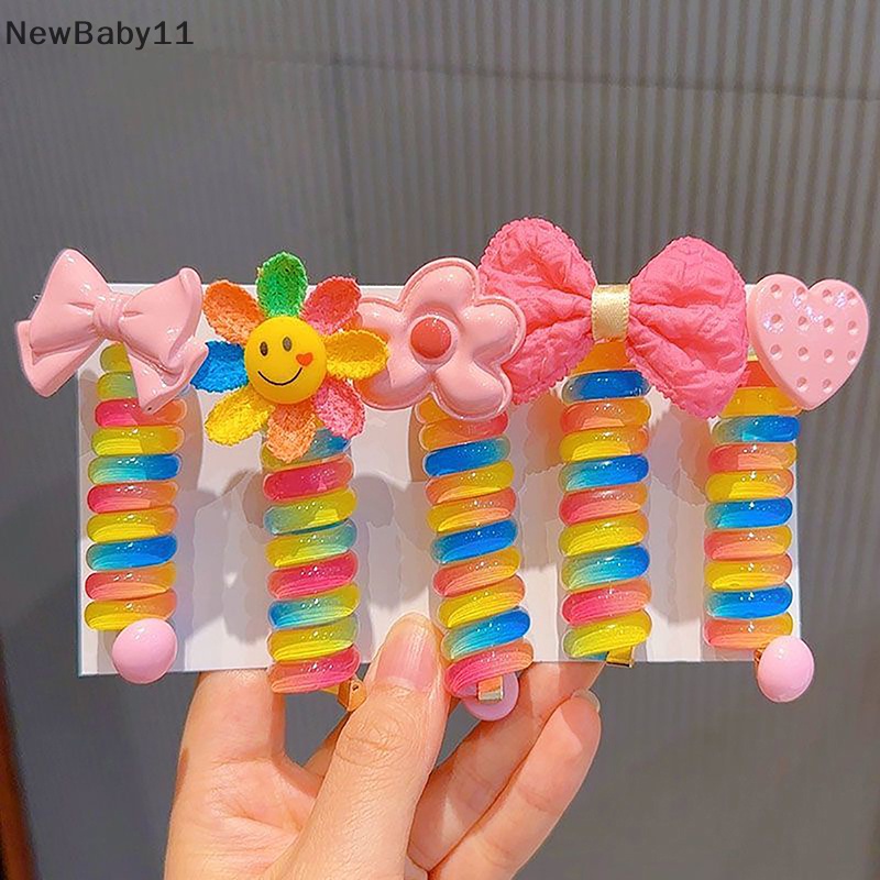 Dây Buộc Tóc Đuôi Ngựa Co Giãn Nhiều Màu Sắc Cho Bé Gái