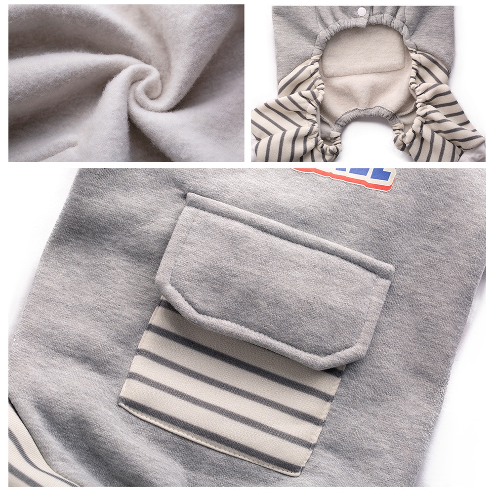 Áo Khoác Vải Nhung Giữ Ấm Bốn Chân Chống Lạnh Mùa Đông Cho Thú Cưng