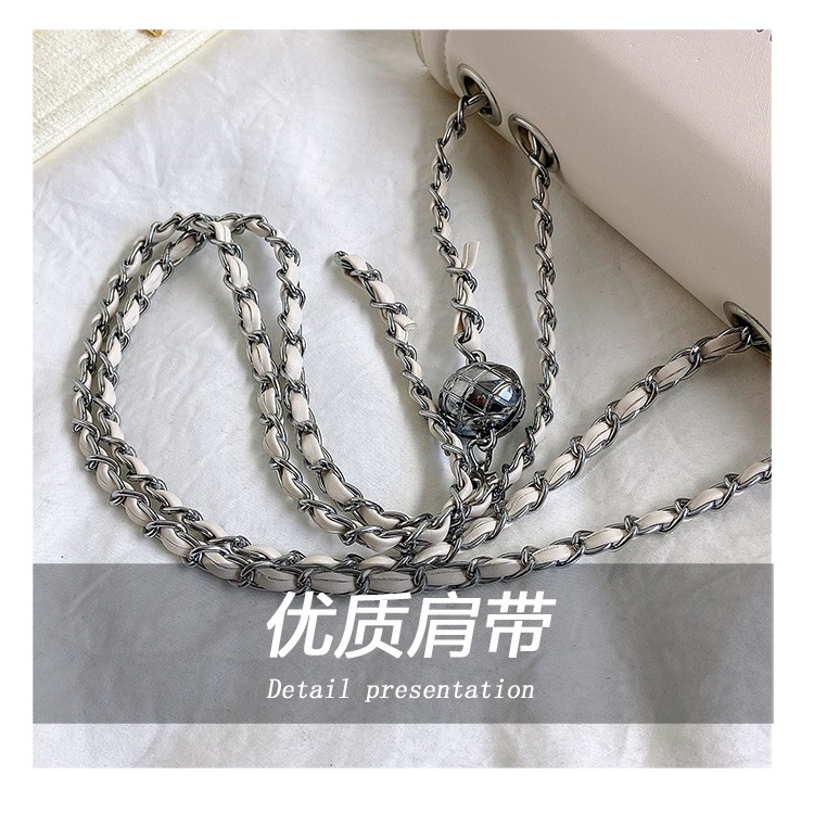 Túi Xách Đeo Vai Hình Vuông Cỡ Nhỏ Phối Dây Đeo Sợi Xích 2023 Thời Trang Cho Nữ