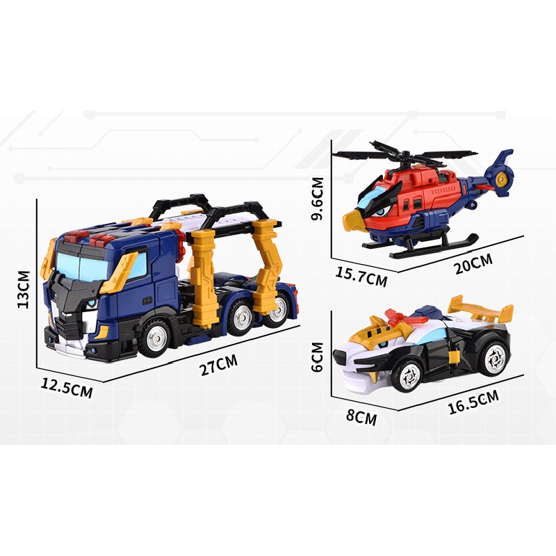 Mô Hình Đồ Chơi Xe Hơi Biến Hình Rô Bốt Biến Hình 3 Trong 1 tặng otô