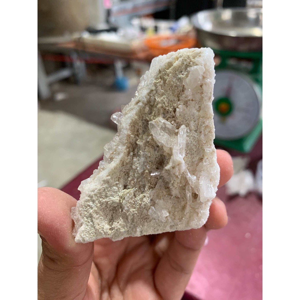 Đá thạch anh trắng nguyên bản thô dùng trang trí nhà cửa thanh tẩy năng lượng mini