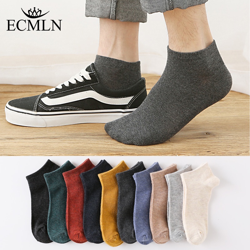 Đôi Vớ cotton NgắN MàU Trơn ChốNg Rơi Cho Nam (Size 39-45)