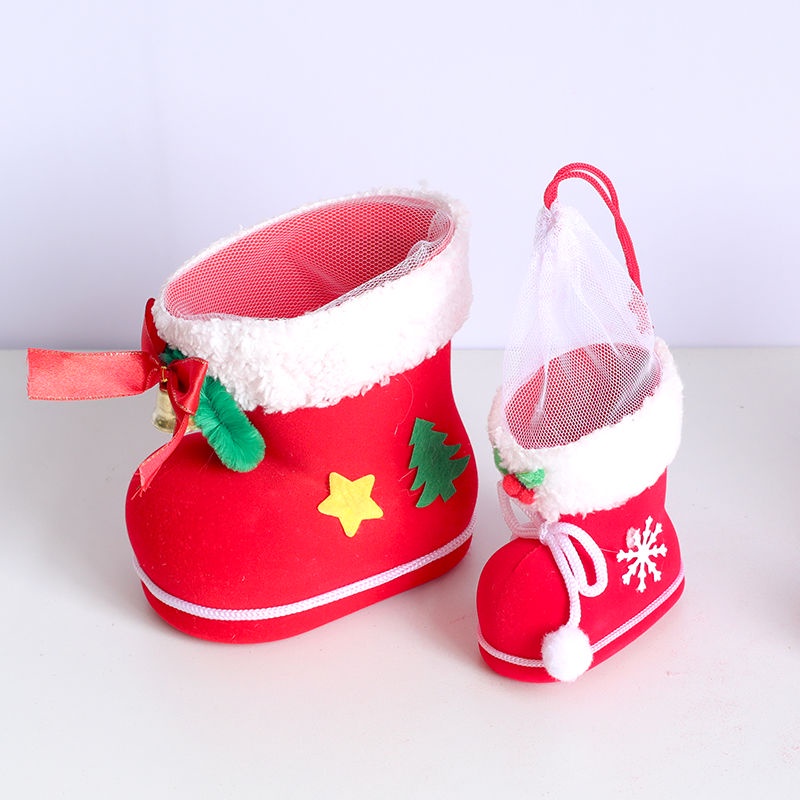 Túi Đựng Kẹo Hình Giày Bốt Giáng Sinh Sáng Tạo