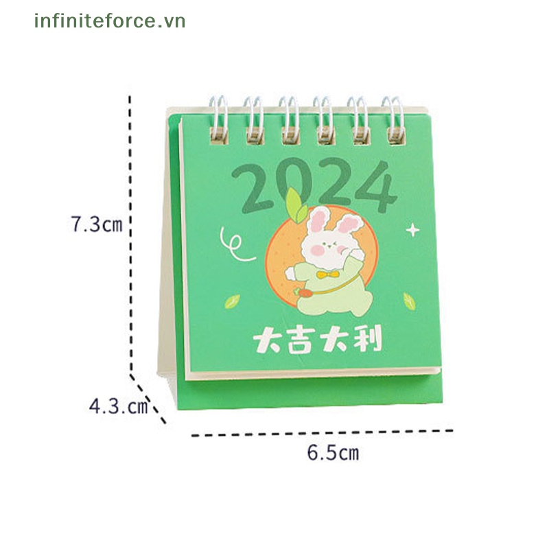 Lịch Để Bàn 2024 mini Dễ Thương Dùng Trang Trí Văn Phòng / Trường Học
