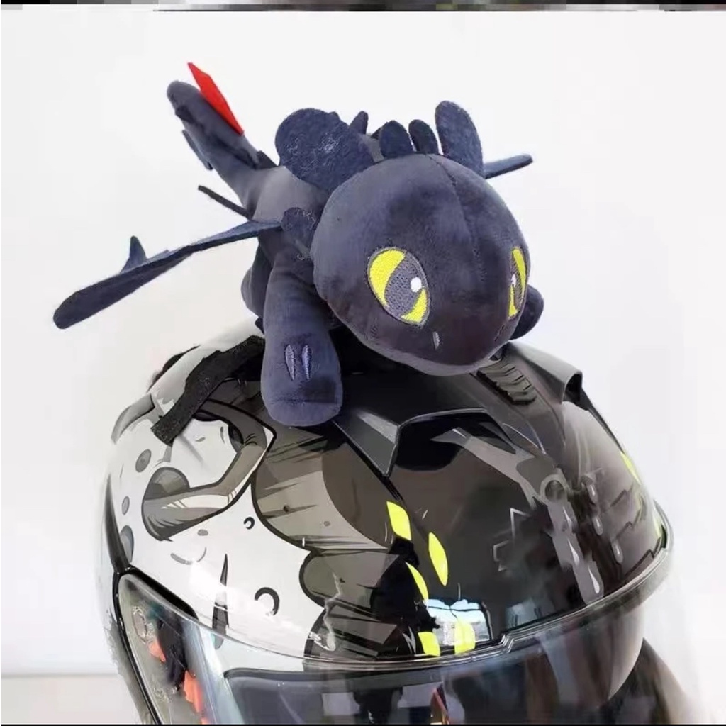 Toothless | How to Train Your Dragon Búp Bê Rồng Bay Màu Đen Trang Trí Xe Hơi / Mô Tô