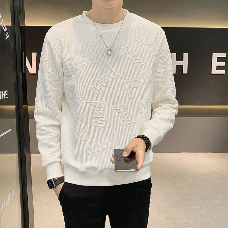 Áo Thun Tay Dài Dáng Rộng Phong Cách Hàn Quốc Thời Trang Mùa Thu Mới Cho Nam