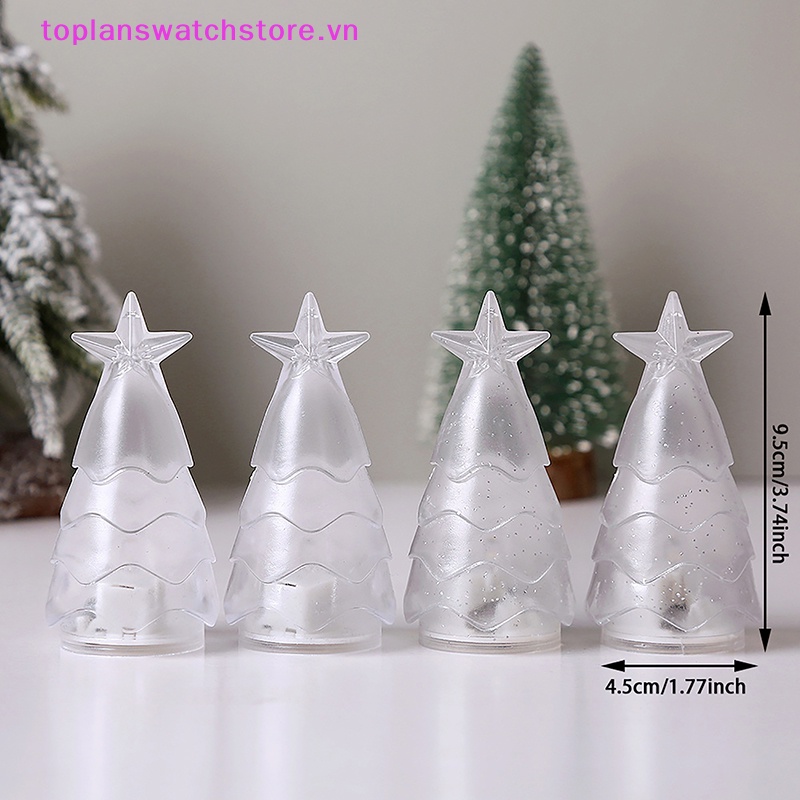 Toplanswatchstore Cây Thông Noel Điện Tử Pha Lê Trong Suốt Trang Trí Giáng Sinh vn