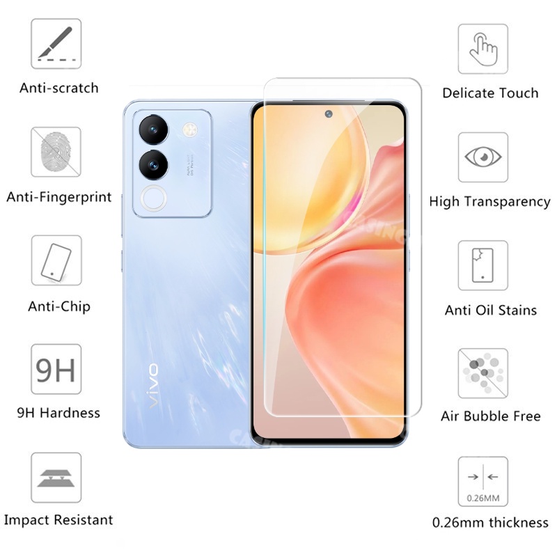 Kính Cường Lực 2 Trong 1 Bảo Vệ Toàn Màn Hình Cho vivo v29e 5g 2023 v29e vivov29e v 29 29e v29 29v e 5g 2023 Lưng