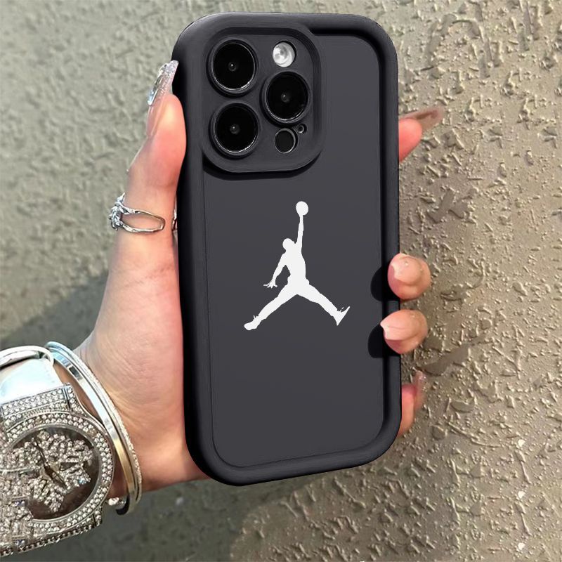 Ốp Điện Thoại Chống Sốc Màu Trắng air jordan Cho apple 15 14promax 13pro 12 premium 11 7 / 8p