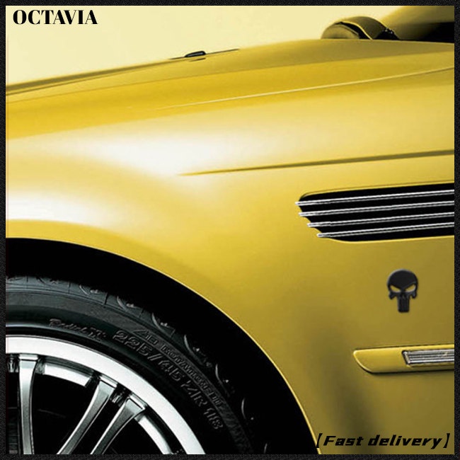 At Nhãn Dán Kim Loại Hình Đầu Lâu Trừu Tượng 3d Trang Trí Xe Hơi / Xe Tải / Mô Tô