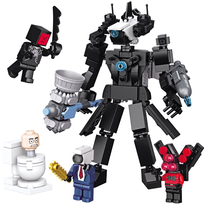 Bộ Đồ Chơi Lắp Ráp Mô Hình toilet 48cm Có camera Độc Đáo