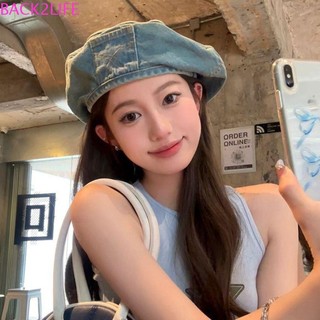 Mũ Nồi denim beret denim newsboy Phong Cách Hàn Quốc Thời Trang Ấm Áp Cho Nữ 2Life / newsboy / newsboy / Nhà Họa Sĩ