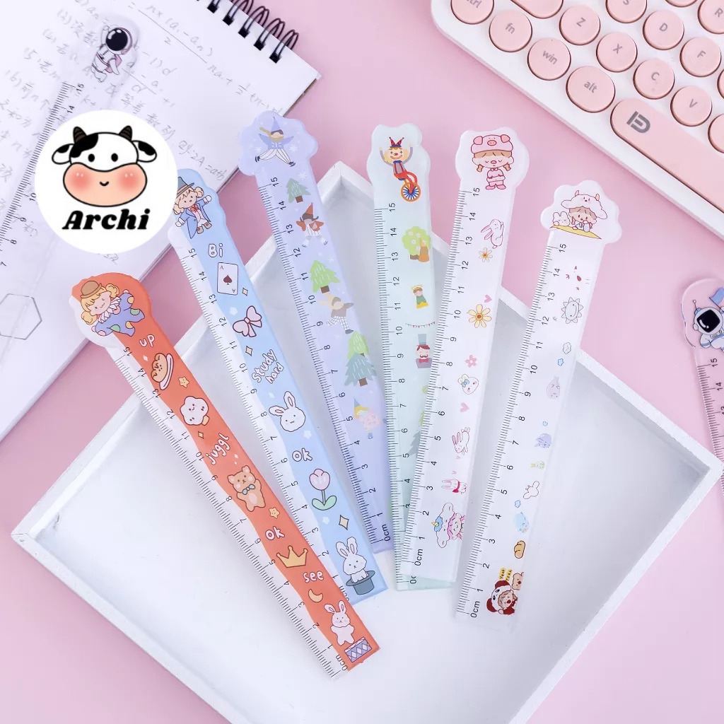 Thước Kẻ Hình Hoạt Hình Đặc Biệt 15cm .