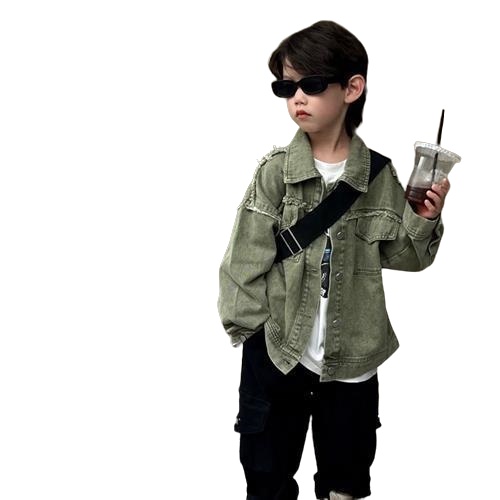Áo Khoác denim Phong Cách Hàn Quốc Thời Trang Xuân Thu Cho Bé