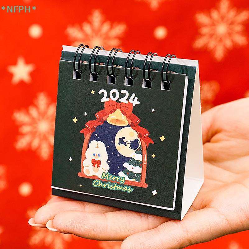 Lịch Để Bàn mini Họa Tiết Hoạt Hình nfph > 2024 kawaii Giáng Sinh Mới