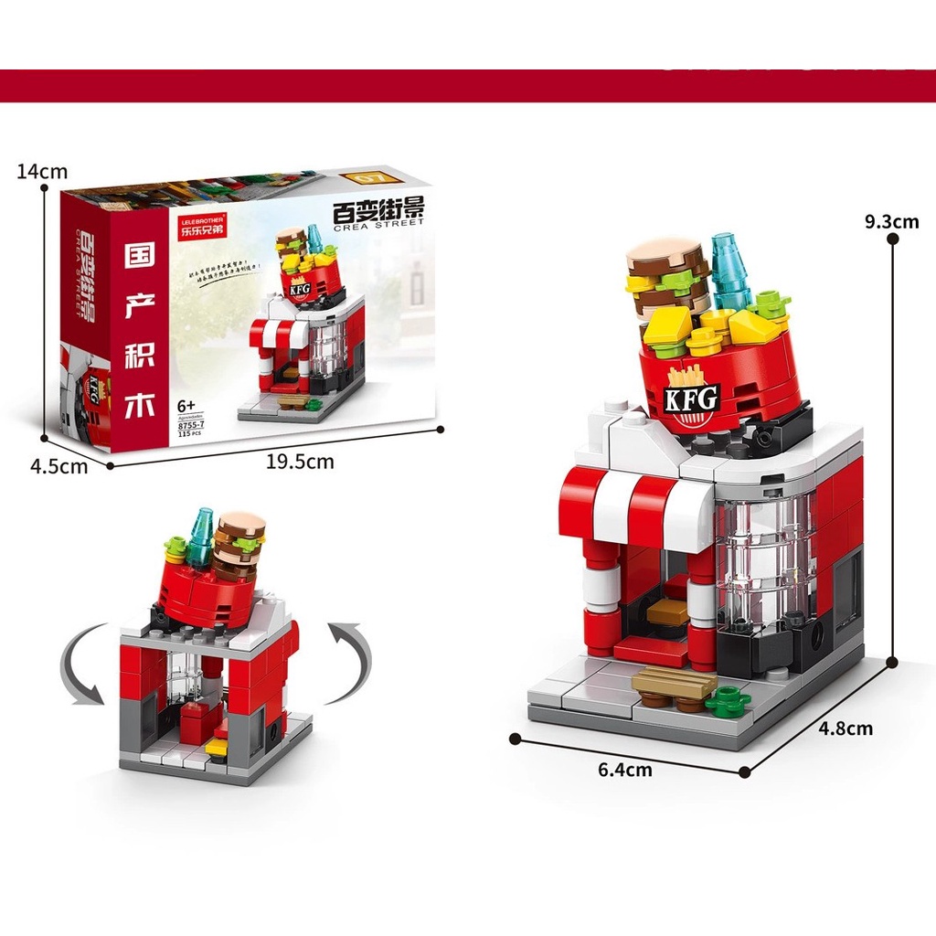 Bộ Đồ Chơi Lắp Ráp Mô Hình Đường Phố mini Cho Bé