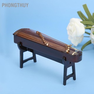 Phongthuy thu nhỏ trung quốc đàn tam thập lục mô hình nhạc cụ bằng gỗ máy tính để bàn trang trí quà tặng