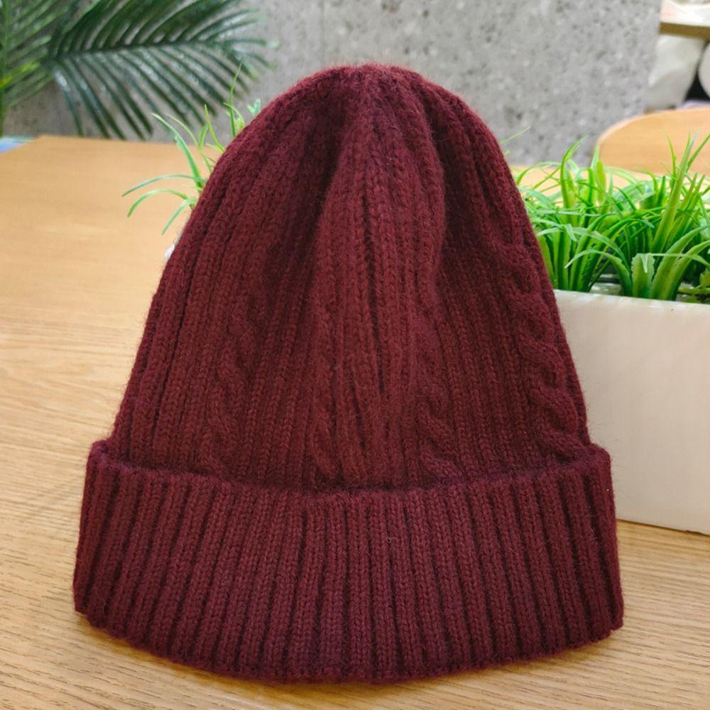 Muvako Mũ beanie Dệt Kim Màu Trơn Giữ Ấm Mùa Đông Dành Cho Nam Giới