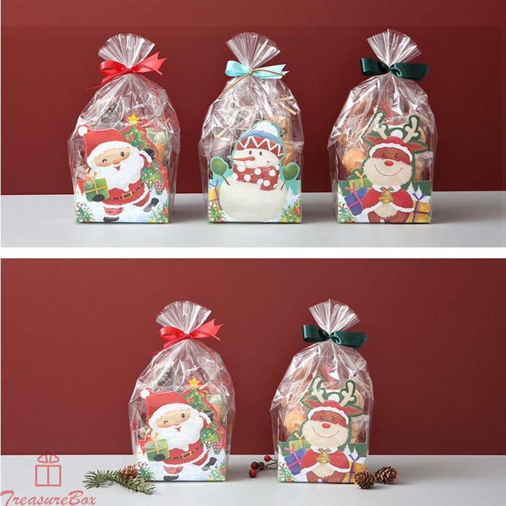 Santa Claus Theme Candy Storage Boxes Pack of 10 for Christmas Celebrations