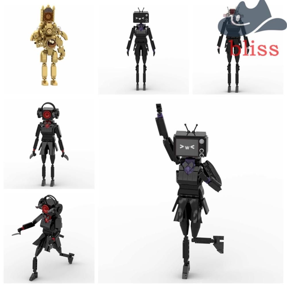 Bliss Bộ Đồ Chơi Khối Xây Dựng Nhà Vệ Sinh Trượt Tuyết titan Màn Hình Đồng Hồ / Máy Ảnh moc Trò Chơi Mô Hình skibidi