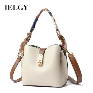 Ielgy túi xách bucket một bên vai phong cách phương tây đơn giản cho nữ