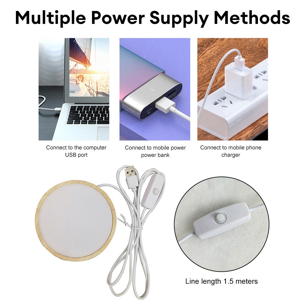 Đế Đèn led 10cm 5v usb Bằng acrylic Pha Lê Có Thể Xoay Làm Giá Đỡ Trưng Bày Trang Trí Phòng Khách / Phòng Ngủ
