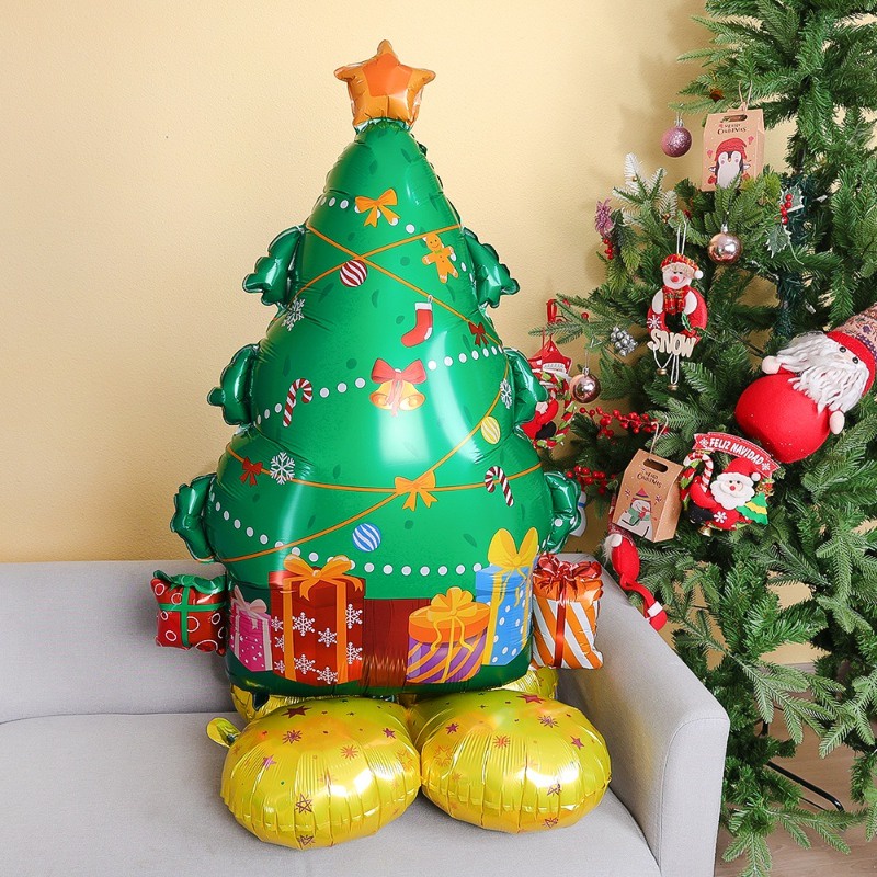 Bóng Bay Bơm Hơi Bằng Màng Nhôm Lớn Hình Ông Già Noel / Nai Sừng Tấm Hoạt Hình Trang Trí Tiệc Giáng Sinh / Tiệc Tùng / Nhà Ở