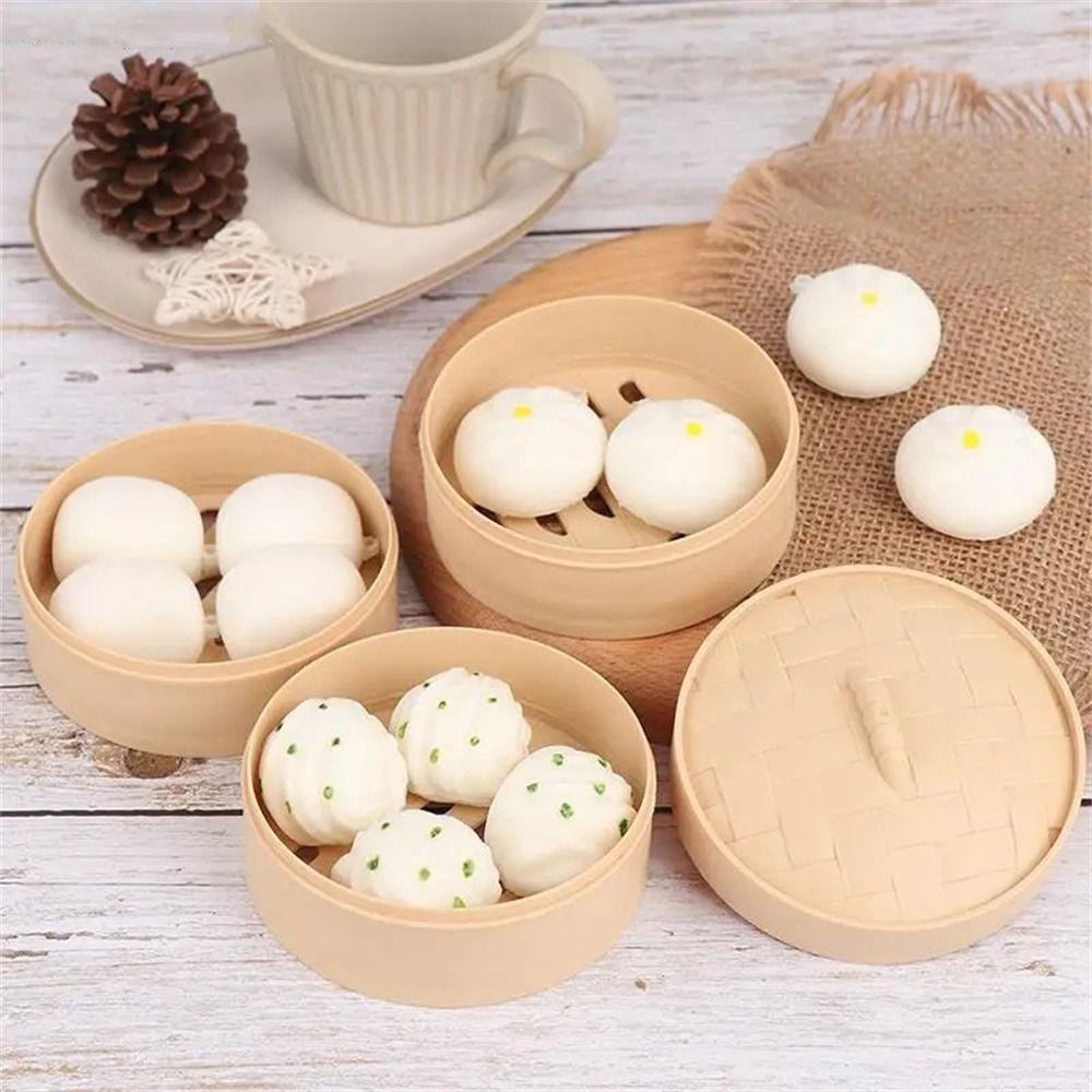 Mmluck Đồ Chơi Mô Phỏng Bánh Bao Hấp Thiết Kế Cảm Biến Giảm Căng Thẳng Thoải Mái Làm Quà Sinh Nhật Cho Trẻ Em