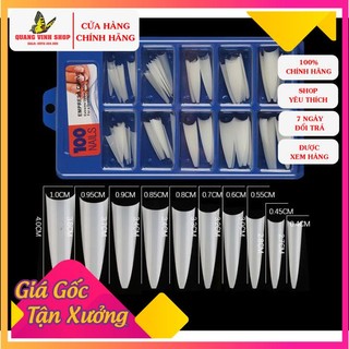 Móng nối phom nhọn hộp 100 móng