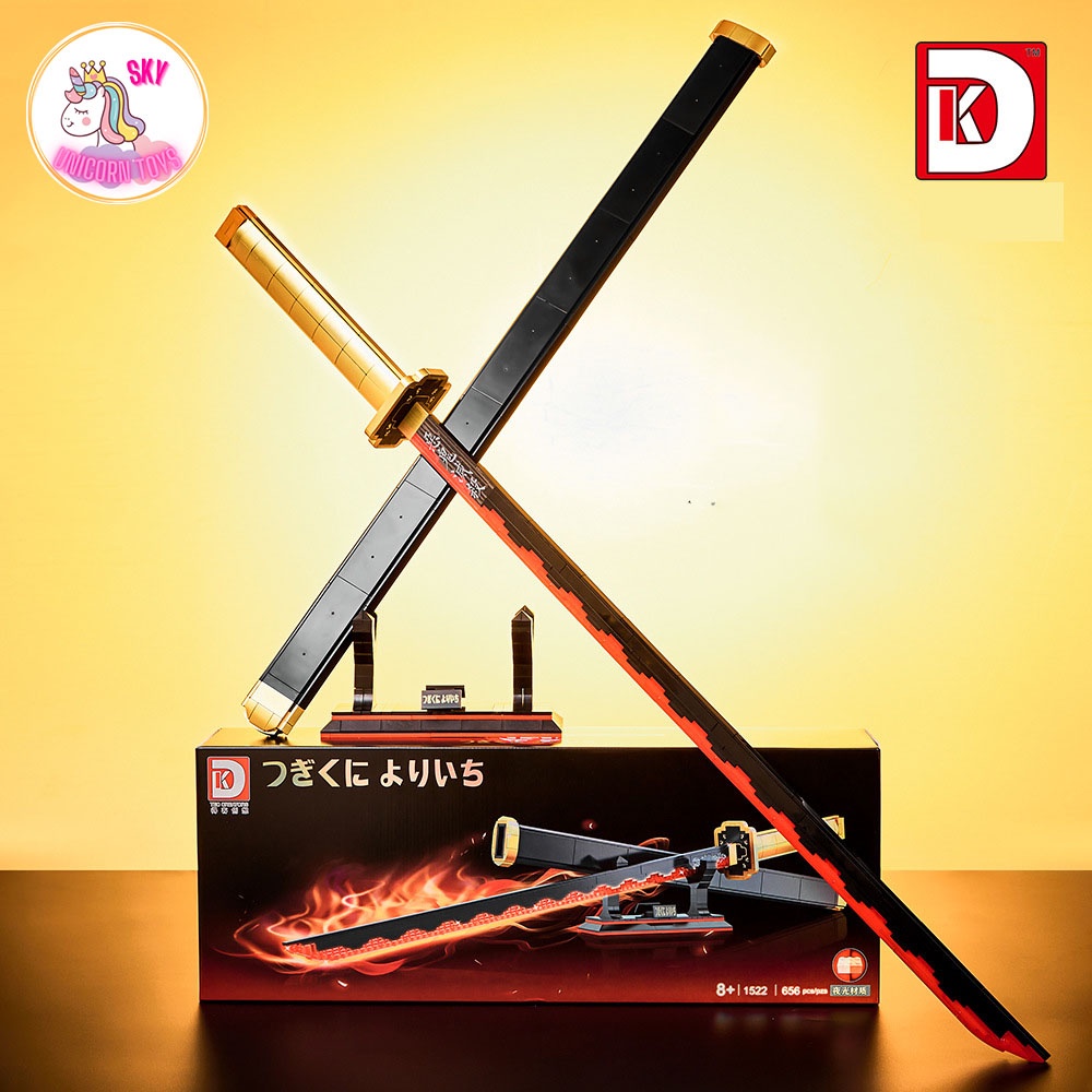 Đồ Chơi Lắp Ráp  Mô Hình Thanh Gươm Diệt Quỷ Của Huyền Thoại Kiếm Sĩ  Yoriichi Trong Demon Slayer DK1522Tặng ô tô