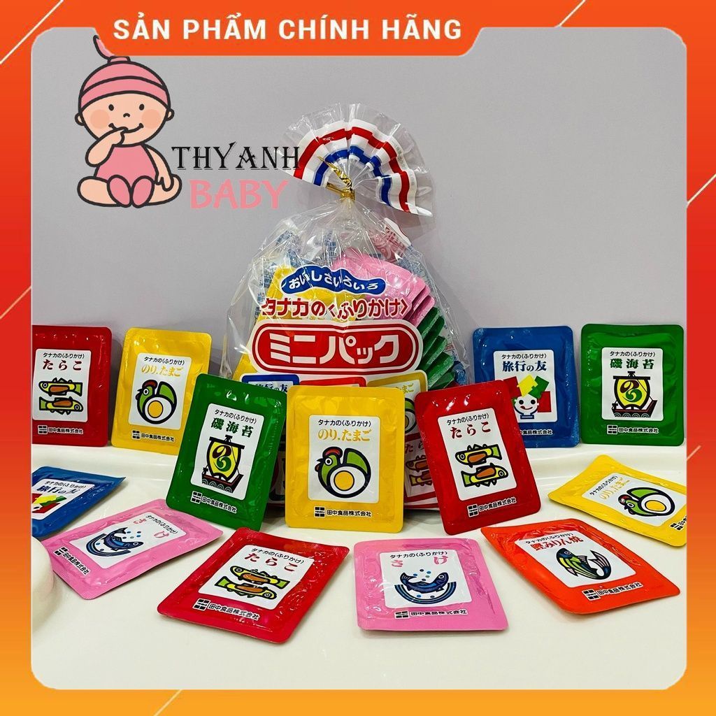 Gia Vị Rắc Cơm TANAKA FOOD 6 VỊ 30 GÓI 60G NHẬT BẢN