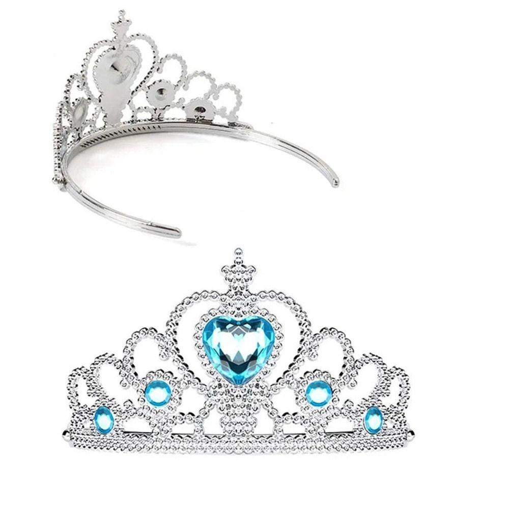 Mmluck Vương Miện Công Chúa elsa Bằng Nhựa Phụ Kiện Hóa Trang Trang Trang Sức Cho Bé Gái