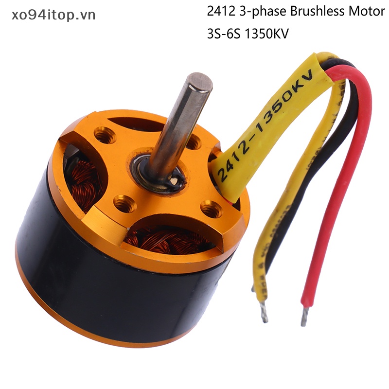 Xoitop Mô Hình Máy Bay Không Chổi Than 12-24v 3 Pha 2412 ndfeb 3s 1350kv bldc vn