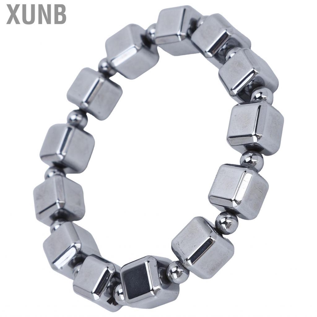 Xunb 0.4in Terahertz Bracelet Rectangle Beads Good Thermal Conductivity Natural BT0
