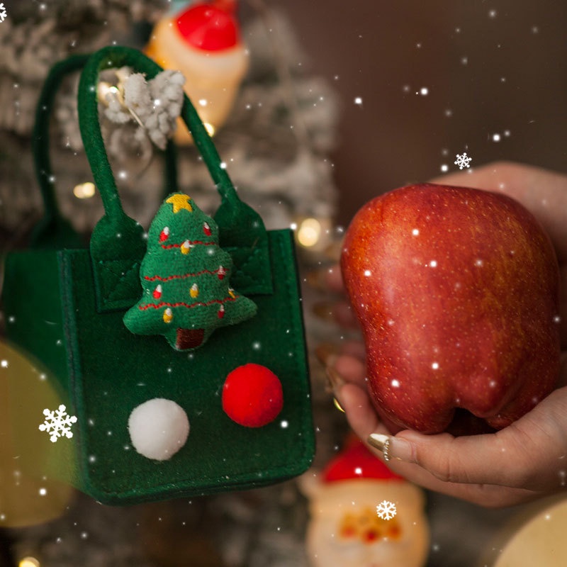 Beikeyang Túi tote Đựng Kẹo Giáng Sinh Hình Trái Táo Cho Trẻ Em