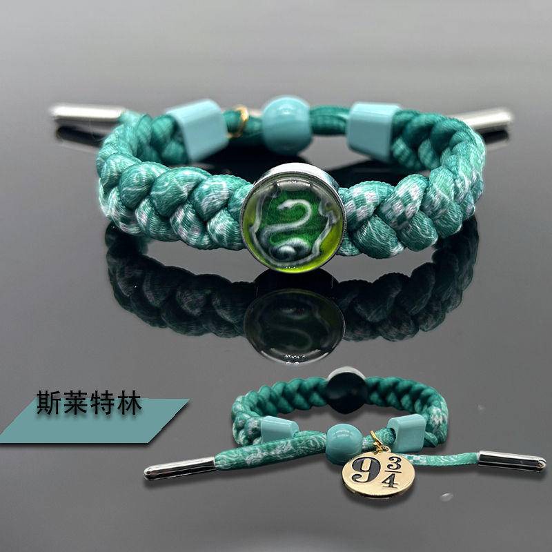 Vòng Đeo Tay slytherin harry potter Bằng Dây Bện Thủ Công Cho Học Sinh