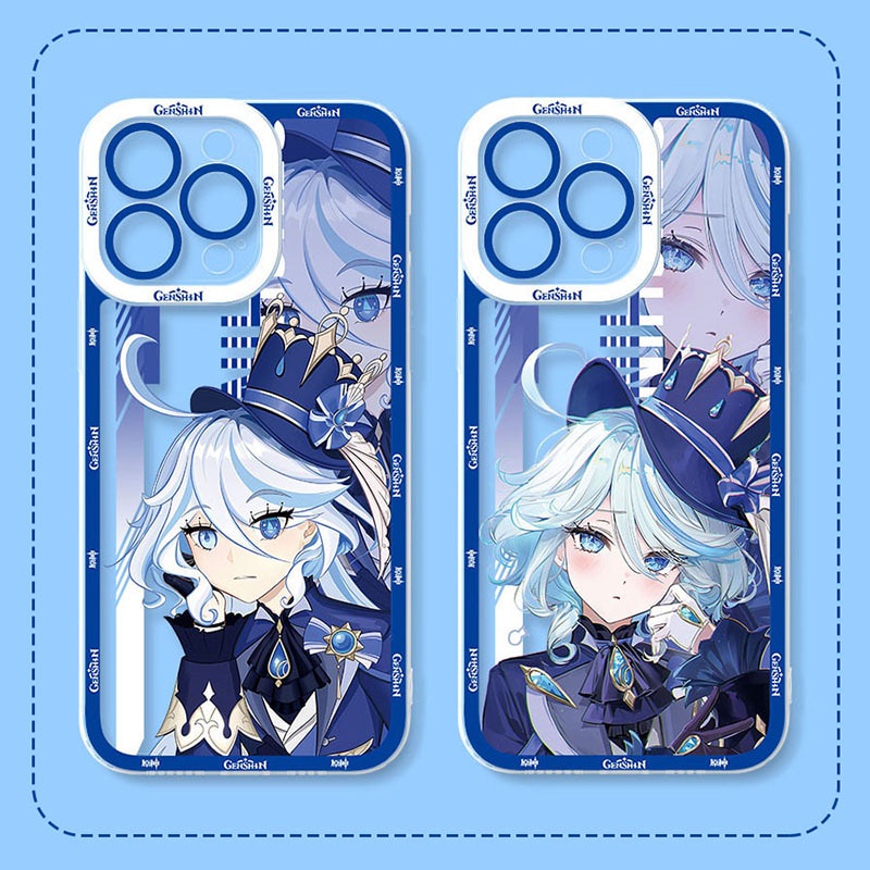 Ốp lưng iphone cạnh vuông Genshin Impact Katanya ThủyThần Focalors 8plus/x/xs/11/12/pro/max/plus/promax