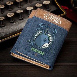 Hoạt Hình Ví Vải canvas 70% In Hình totoro Đáng Yêu ví tiền nữ ví ngắn nữ ví tiền cho nữ ví hoạt hình