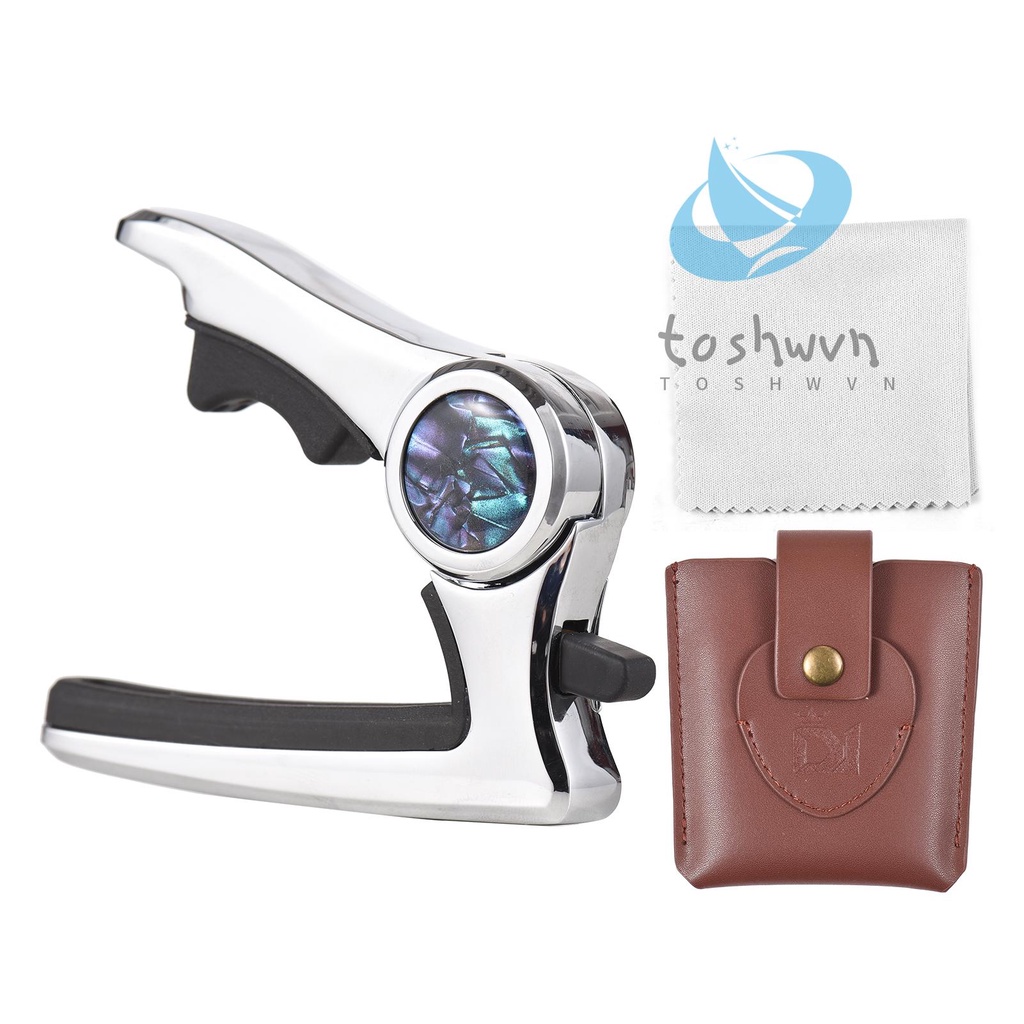 Dk Kẹp capo Bằng Hợp Kim Kẽm Phối Da pu Dành Cho Đàn guitar Điện ip-1pro bass