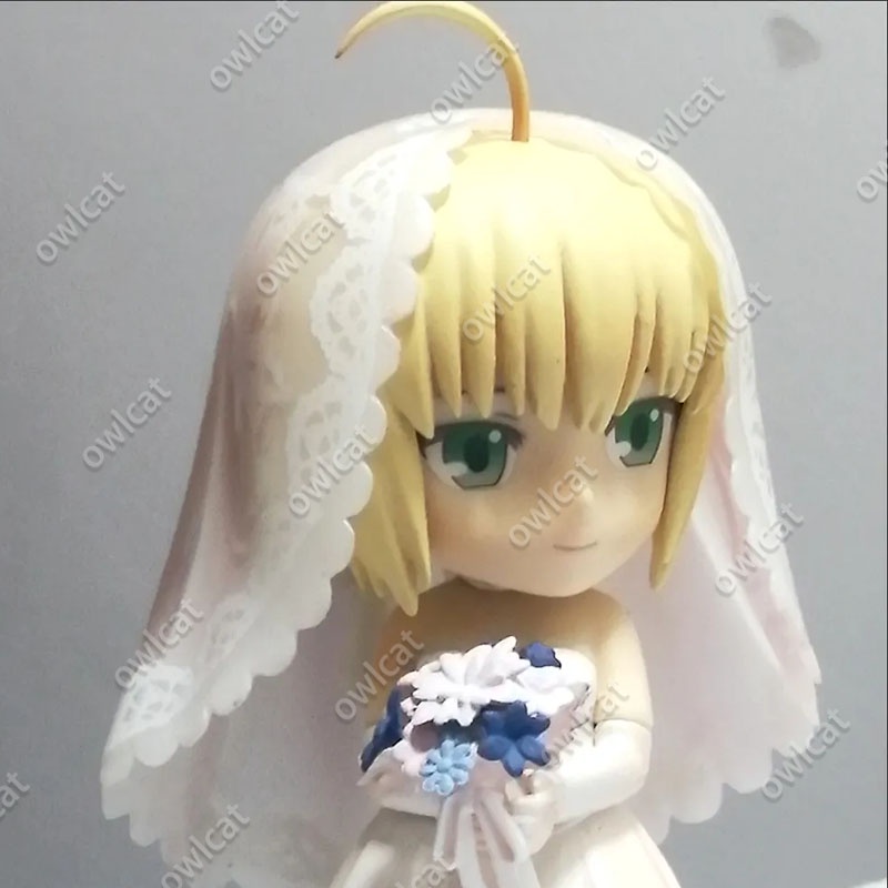 Mô Hình Nhân Vật Saber Altria Pendragon  10cm Wedding Dress Fate Stay Night Heaven's Feel Seber Fate Grand Order FGO Excalibur Blonde PVC Figure Packed in Box GSC