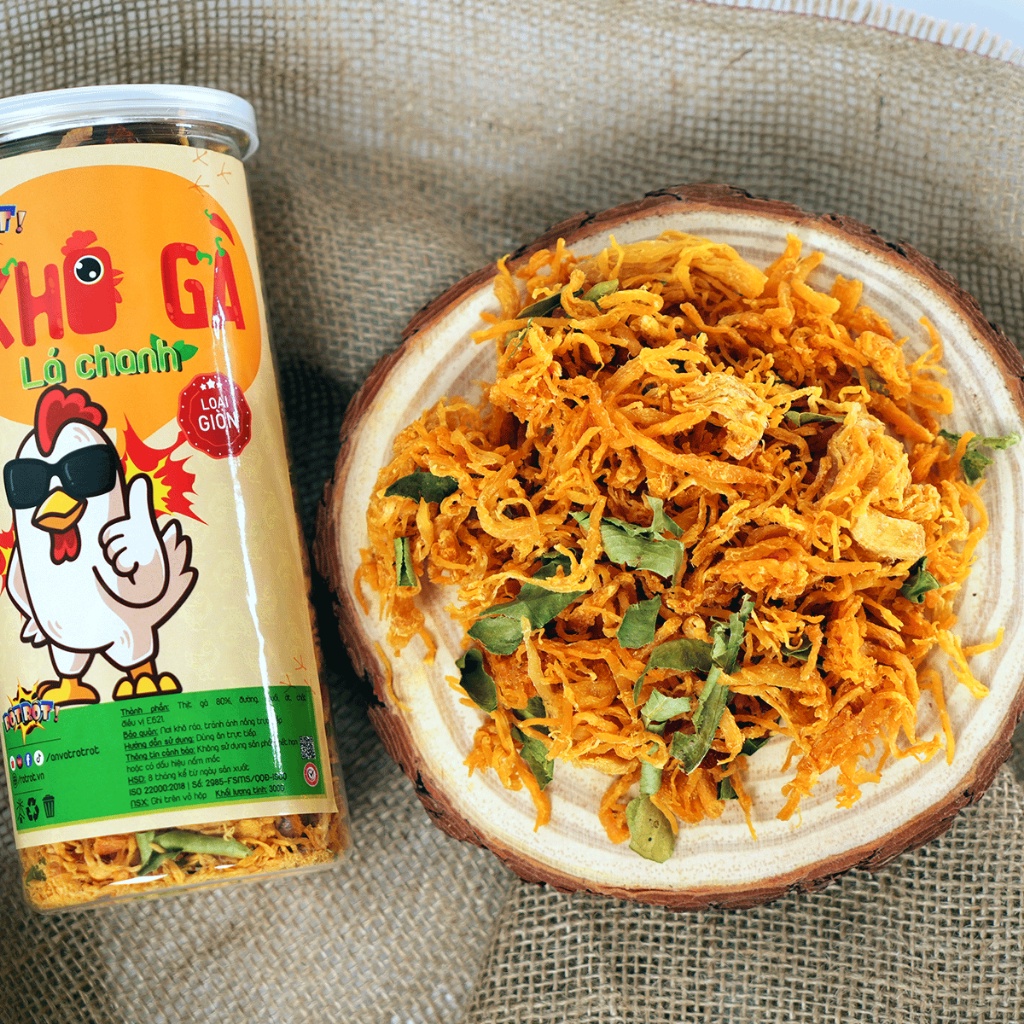 Đồ ăn vặt khô gà lá chanh mix vị bơ tỏi Thanh Huyền Thơm Ngon Đậm Đà Hấp Dẫn