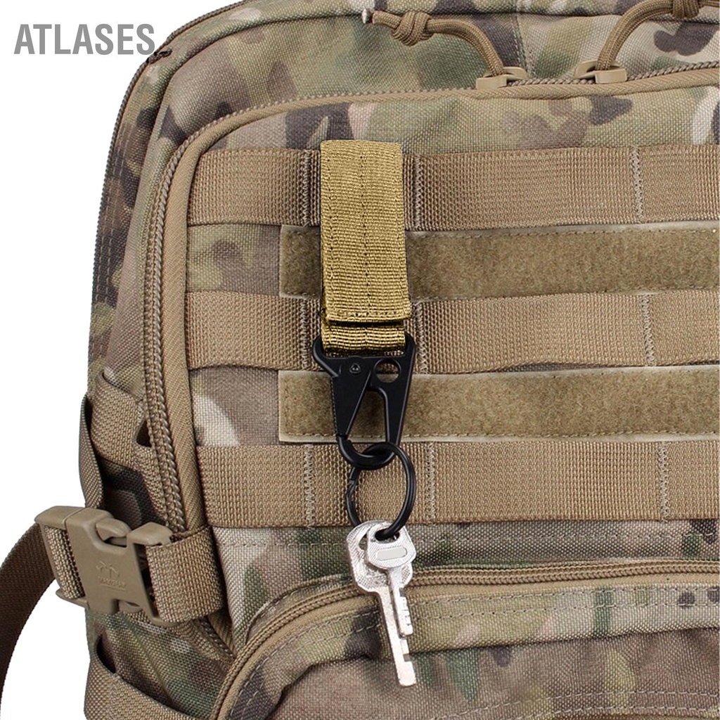Atlases Ngoài Trời Dây Treo Móc Khóa Carabiner Và Vòng Đeo Kẹp