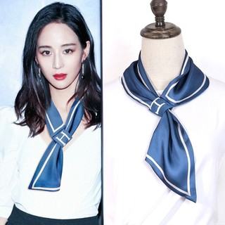 Khăn Choàng Cổ Vải Lụa satin Thắt Nơ Cho Nữ