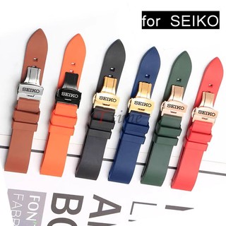 Dây Đeo Đồng Hồ Bằng Silicon Chống Thấm Nước 20mm 22mm Có logo Hình Bướm Sang Trọng Cho seiko sport